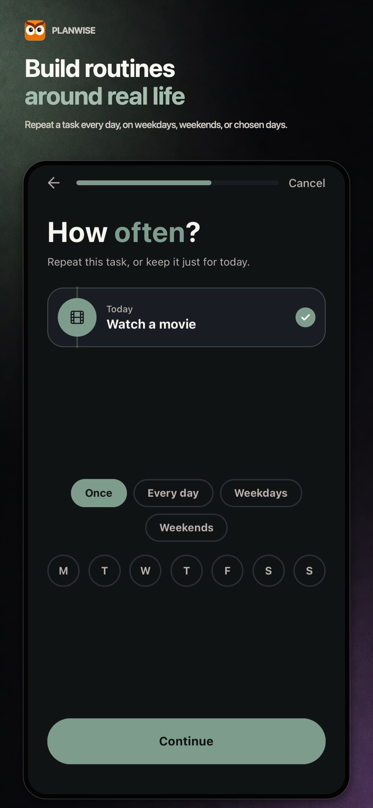 Flexible repeating task schedule